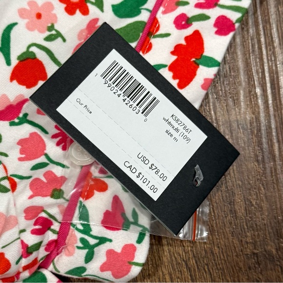 Kate Spade White Multicolor Floral Pajama Set - Picture 5 of 5